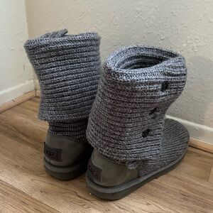 UGG Gray Knit Winter Boots